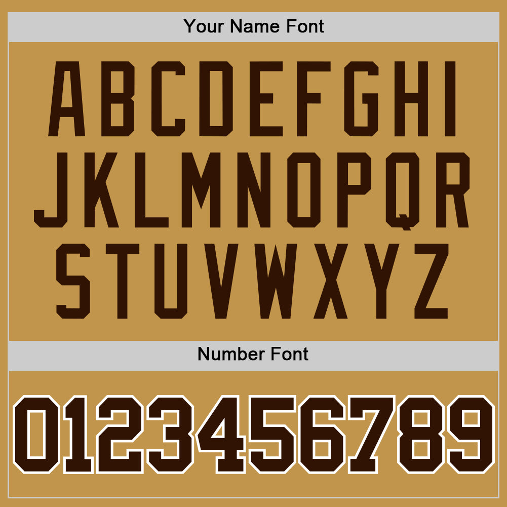 Custom Old Gold Brown-White Authentic Basketball Jersey