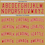 Custom Old Gold Red-White Authentic Basketball Jersey