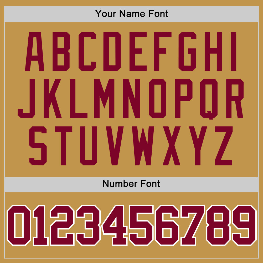 Custom Old Gold Maroon-White Authentic Basketball Jersey