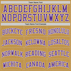 Custom Old Gold Purple-White Authentic Basketball Jersey