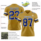 Custom Old Gold Royal-White Authentic Football Jersey