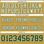 Custom Old Gold Green-White Authentic Football Jersey