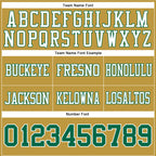 Custom Old Gold Kelly Green-White Authentic Football Jersey