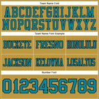 Custom Old Gold Teal-Black Authentic Football Jersey