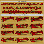Custom Stitched Old Gold Red-Black Baseball Pullover Sweatshirt Hoodie