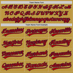 Custom Stitched Old Gold Red-Navy Baseball Pullover Sweatshirt Hoodie