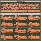 Custom Olive Orange-White Salute To Service Hockey Lace Neck Jersey