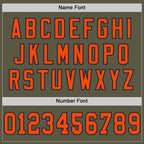 Custom Olive Orange-Navy Mesh Authentic Throwback Salute To Service Football Jersey