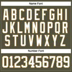 Custom Olive White-Old Gold Salute To Service Hockey Jersey