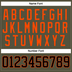 Custom Olive Black-Orange Salute To Service Hockey Jersey