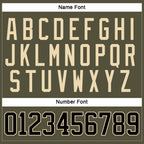 Custom Olive Black-Cream Salute To Service Hockey Jersey