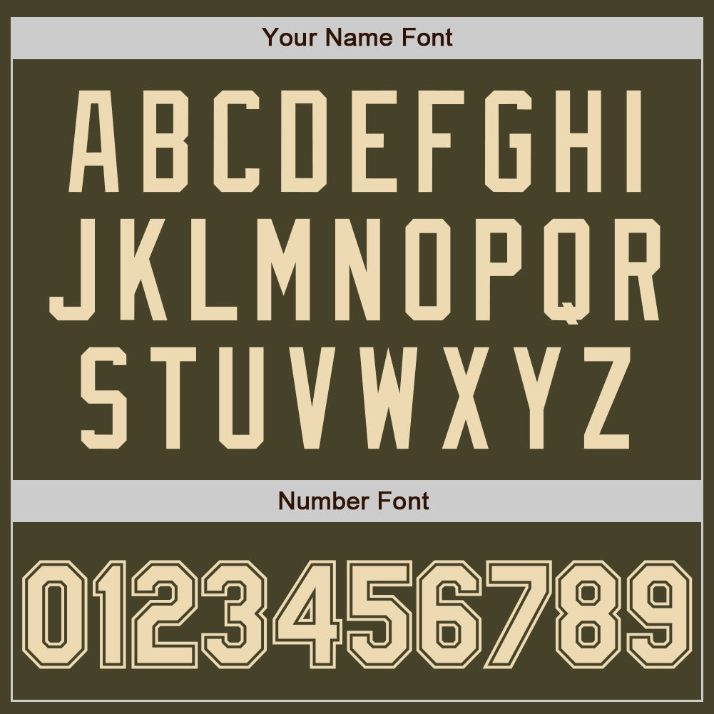 Custom Olive Cream Authentic Salute To Service Baseball Jersey