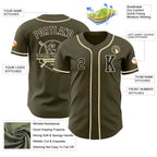 Custom Olive Black-Cream Authentic Salute To Service Baseball Jersey