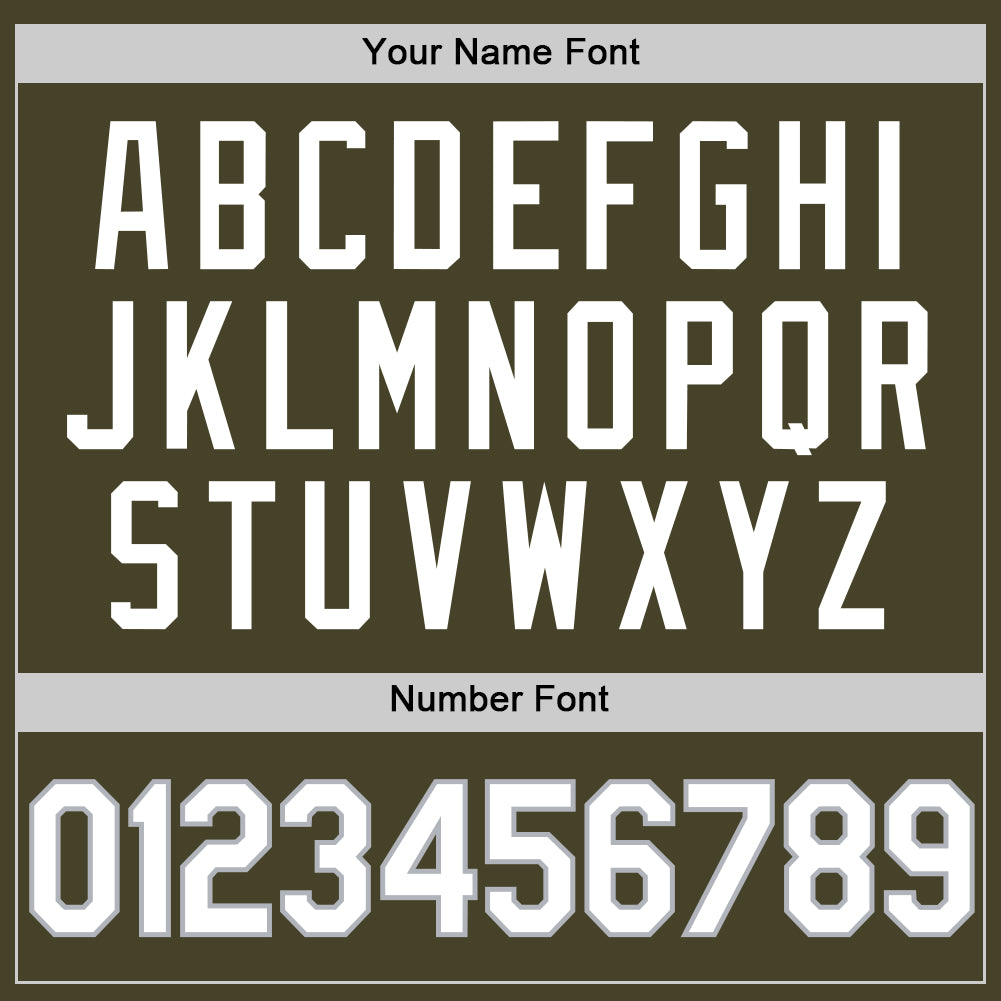 Custom Olive White-Gray Authentic Throwback Salute To Service Basketball Jersey