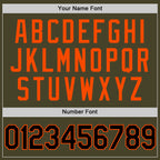 Custom Olive Black-Orange Authentic Throwback Salute To Service Basketball Jersey