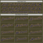 Custom Olive Navy-Old Gold Authentic Throwback Salute To Service Basketball Jersey