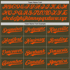 Custom Olive Orange Authentic Salute To Service Baseball Jersey