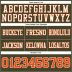 Custom Olive Orange-White Authentic Salute To Service Football Jersey
