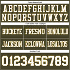 Custom Olive White-Old Gold Authentic Salute To Service Football Jersey