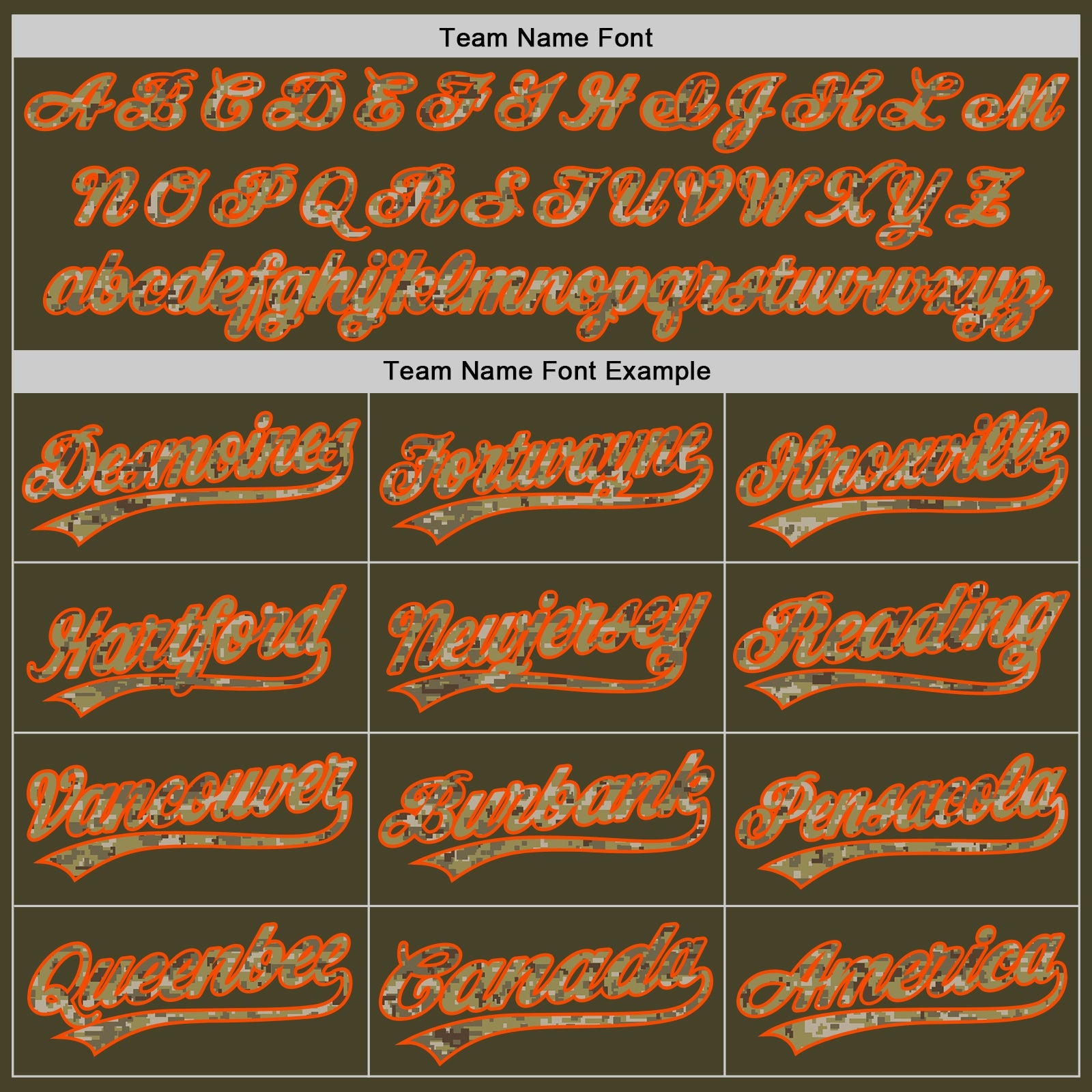 Custom Stitched Olive Camo-Orange Baseball Pullover Sweatshirt Hoodie