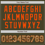 Custom Stitched Olive Camo-Orange Baseball Pullover Sweatshirt Hoodie