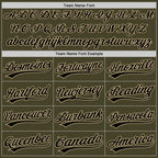 Custom Stitched Olive Black-Vegas Gold Baseball Pullover Sweatshirt Hoodie