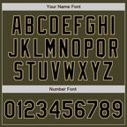 Custom Stitched Olive Black-Vegas Gold Baseball Pullover Sweatshirt Hoodie