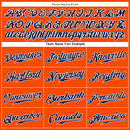Custom Orange Navy-White Authentic Sleeveless Baseball Jersey