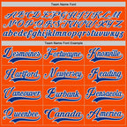 Custom Orange Royal-White Hockey Lace Neck Jersey