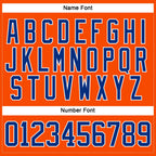 Custom Orange Royal-White Hockey Lace Neck Jersey