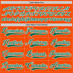 Custom Orange Kelly Green-White Hockey Lace Neck Jersey