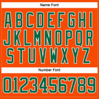 Custom Orange Kelly Green-White Hockey Lace Neck Jersey