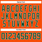 Custom Orange Green-White Hockey Lace Neck Jersey