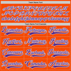 Custom Orange Purple-White Hockey Lace Neck Jersey