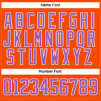 Custom Orange Medium Purple-White Hockey Lace Neck Jersey