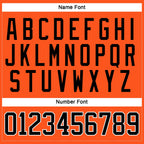 Custom Orange Black-White Hockey Jersey