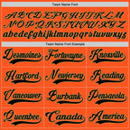 Custom Orange Black-Old Gold Hockey Jersey