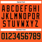 Custom Orange Black-Old Gold Hockey Jersey