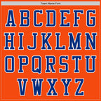 Custom Orange Royal-White Authentic Baseball Jersey
