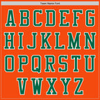 Custom Orange Kelly Green-White Authentic Baseball Jersey