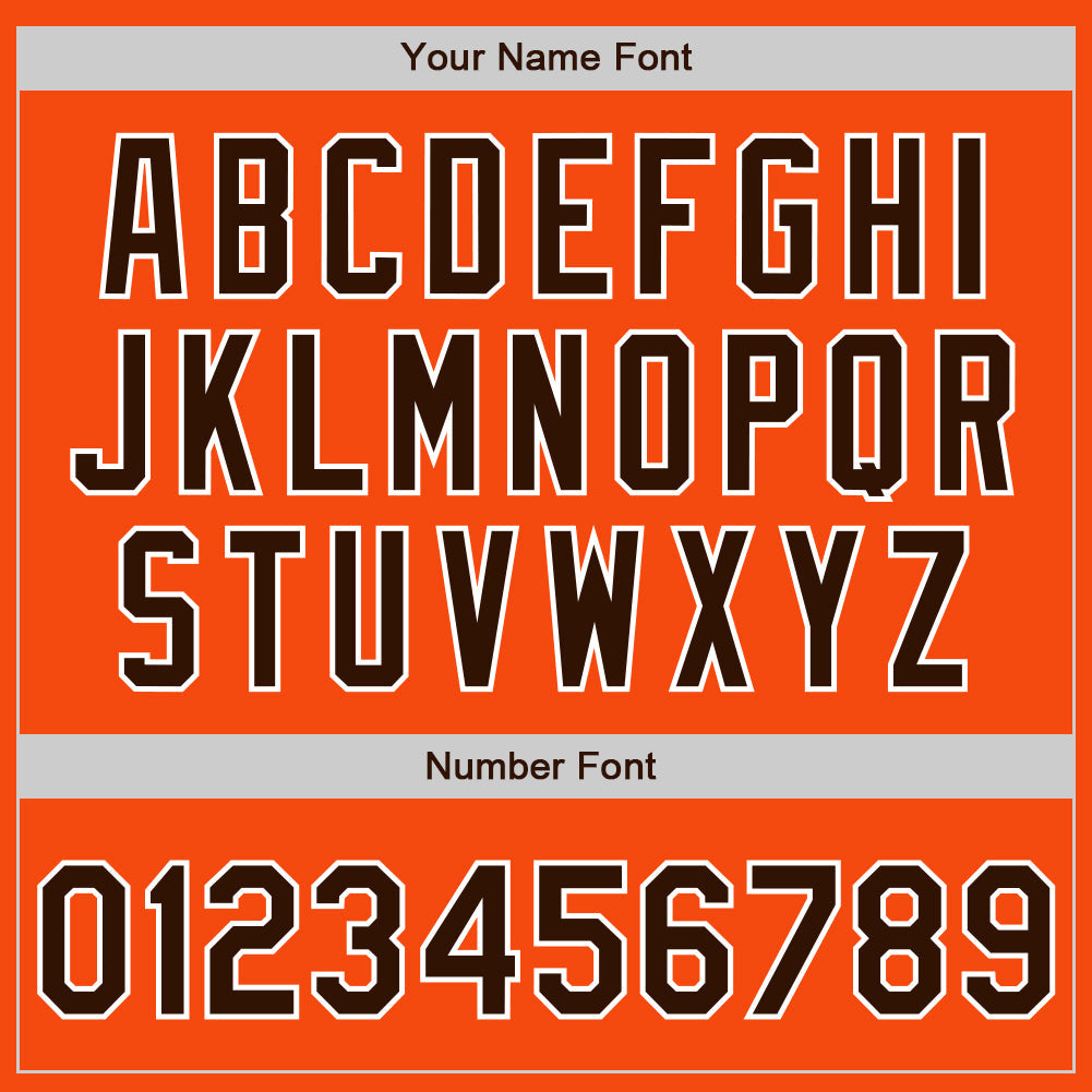 Custom Orange Brown-White Authentic Baseball Jersey