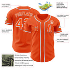 Custom Orange White-Gray Authentic Baseball Jersey