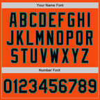 Custom Orange Black-Teal Authentic Baseball Jersey