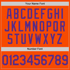 Custom Orange Purple Authentic Throwback Basketball Jersey