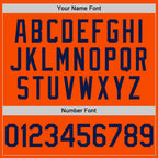 Custom Orange Navy Authentic Throwback Basketball Jersey