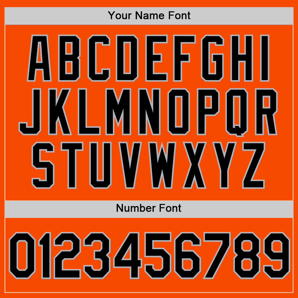 Custom Orange Black-Gray Authentic Throwback Basketball Jersey