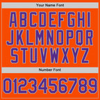 Custom Orange Purple-Gray Authentic Throwback Basketball Jersey