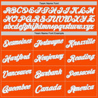 Custom Orange White-Gray Authentic Throwback Basketball Jersey