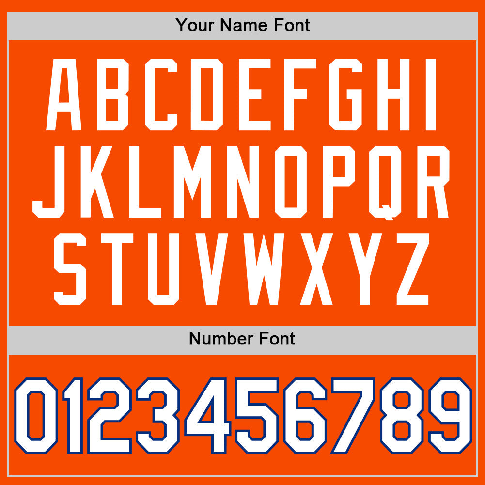 Custom Orange White-Royal Authentic Throwback Basketball Jersey