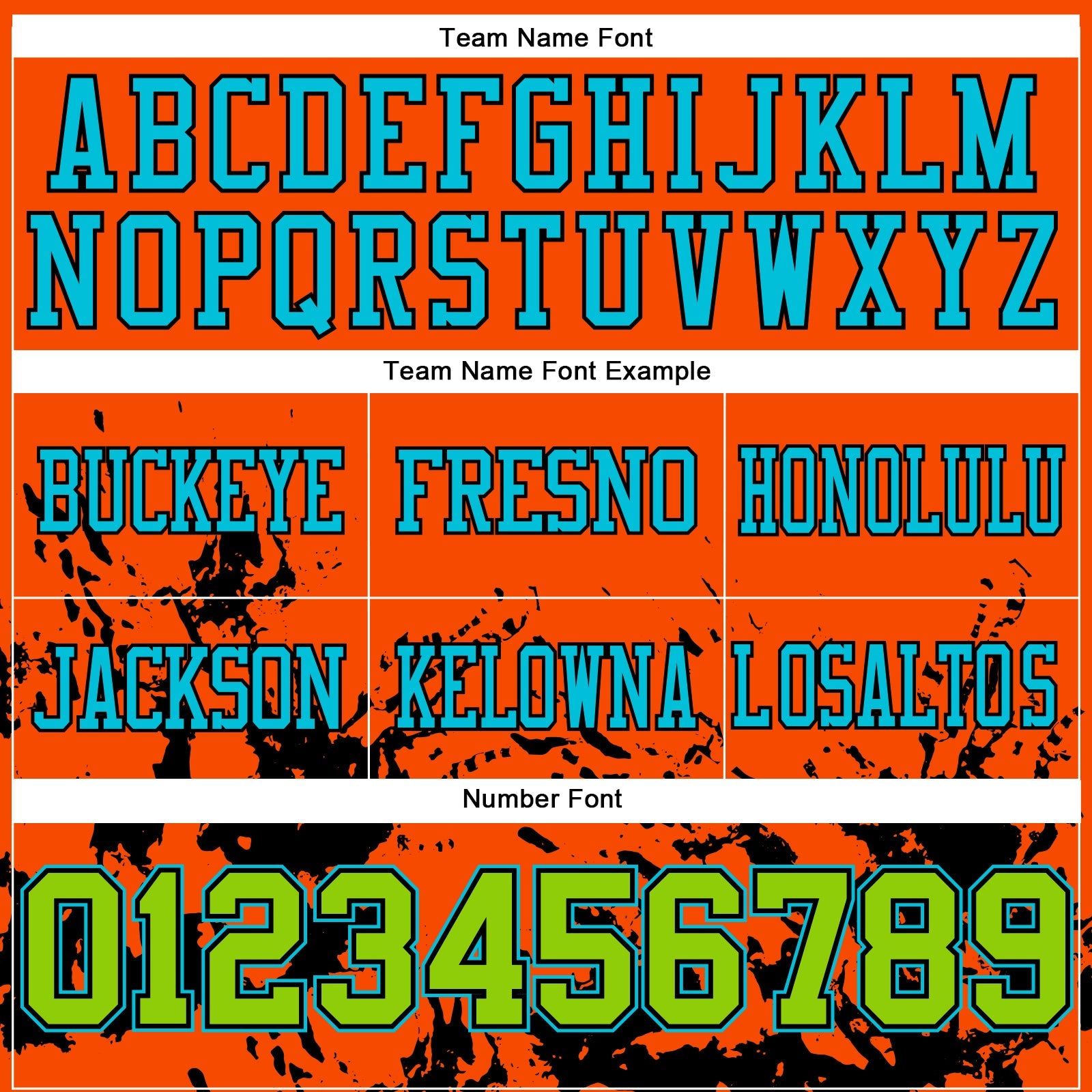 Custom Orange Neon Green Black-Lakes Blue 3D Pattern Splash Authentic Football Jersey